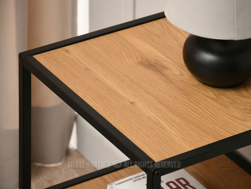 Noční stolek Soren Ns (dub + černá)