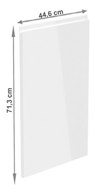 Dvířka na myčku nádobí, bílá kuchynská extra vysoký lesk HG, 44,6x71 DVIERKA 44,6X71 