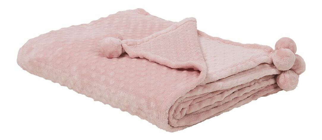 Deka 220x200 cm SAMRE (polyester) (růžová)