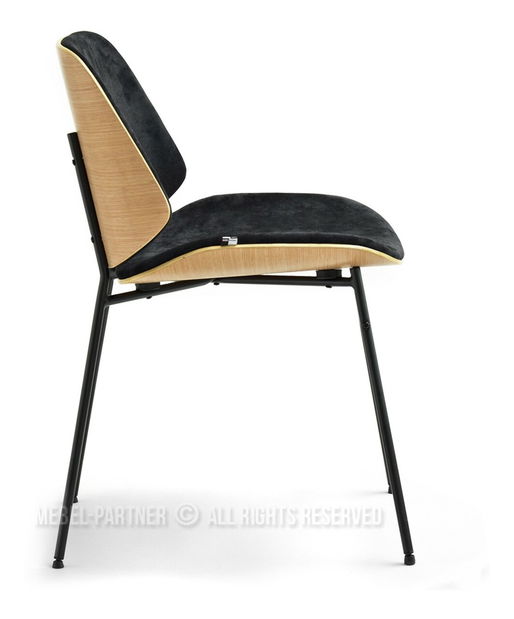 Židle Jordan (dub černý + černá)