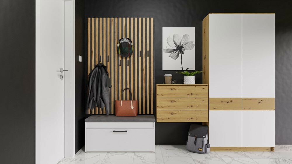 Botník (skříňka na boty) Puntuable 1 (bílá)