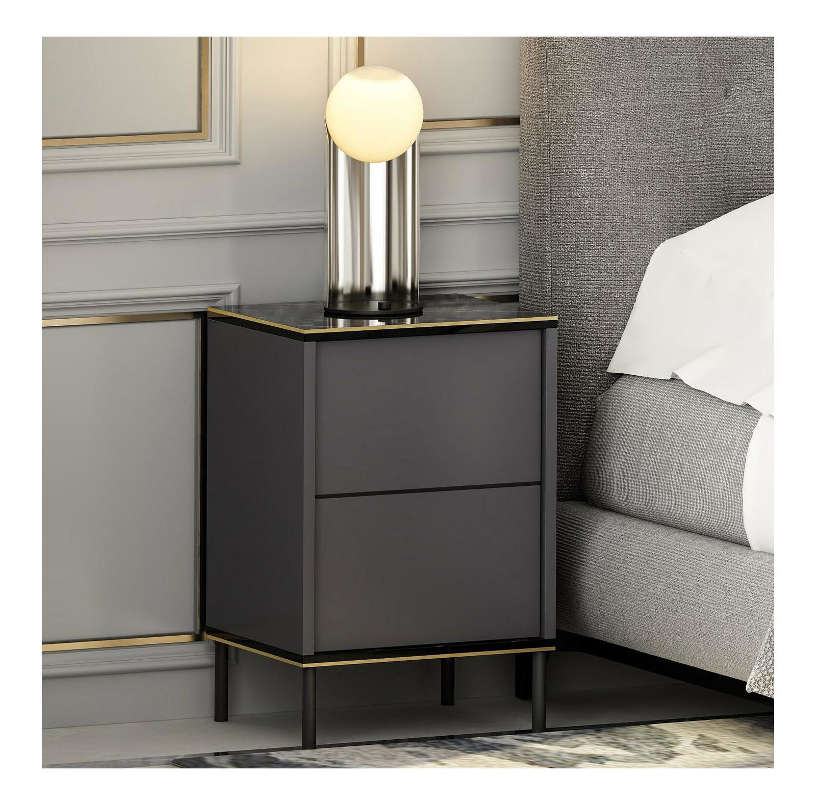 Noční stolek Iris (antracit)