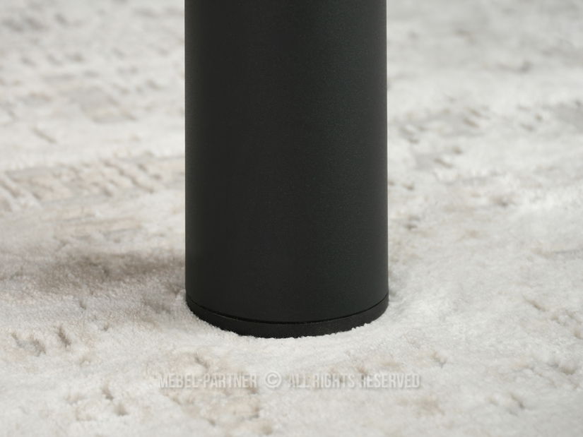 Jídelní stůl Tornado (bílý mramor + černá)