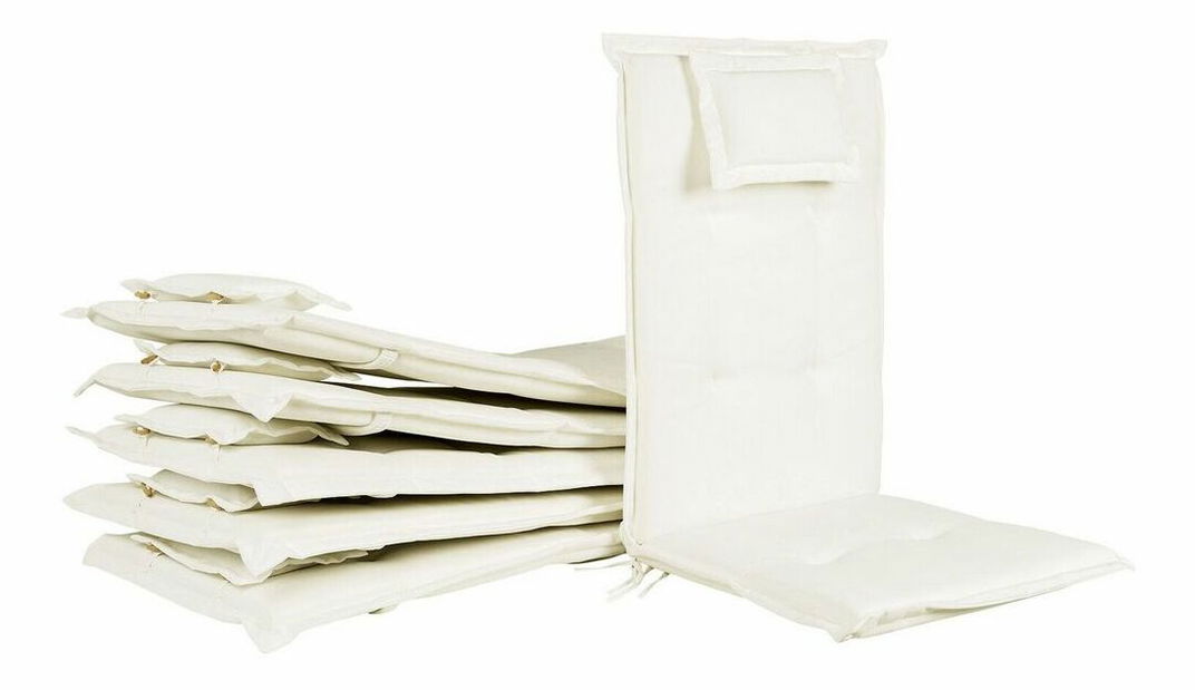 Set 6 ks. polštářů pro zahradní židle TRATORIA (bílá)