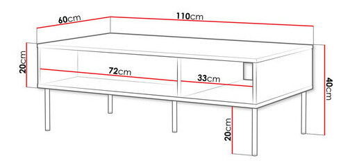 Konferenční stolek Godzes Bis (černá)