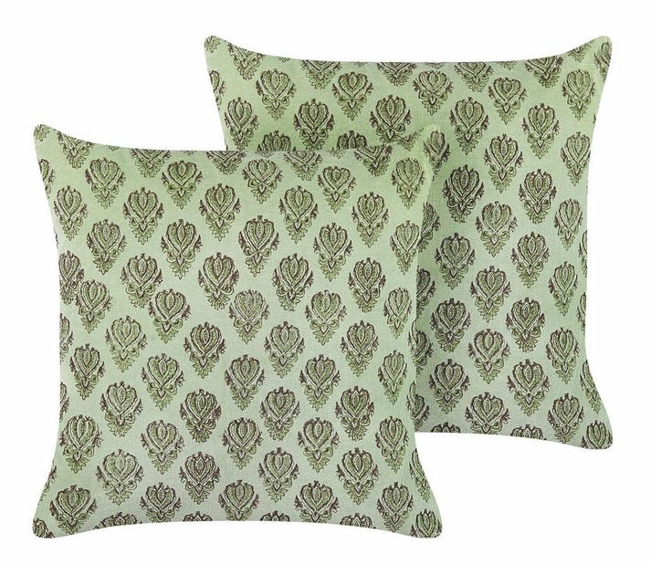 Sada 2 ozdobných polštářů 45 x 45 cm Rugnia (zelená)