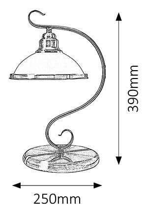 Stolní lampa Elisett 2752 (bronzová + bílá)