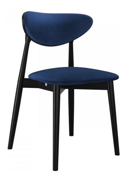 Jídelní židle KD 65 C (černá + modrá)