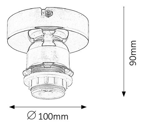 Stropní svítidlo Bottom 1301 (chromová)