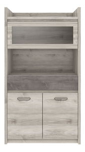 Barová skříňka Japon (kaštan nairobi + onyx)