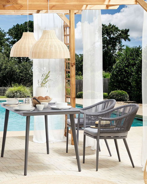 Set 2 ks. zahradních židlí Millet (tmavě šedá)