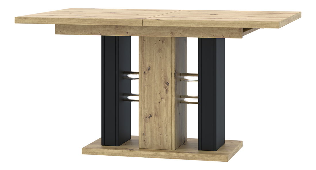 Jídelní stůl Wamo (artisan + černá) (pro 6 až 8 osob)