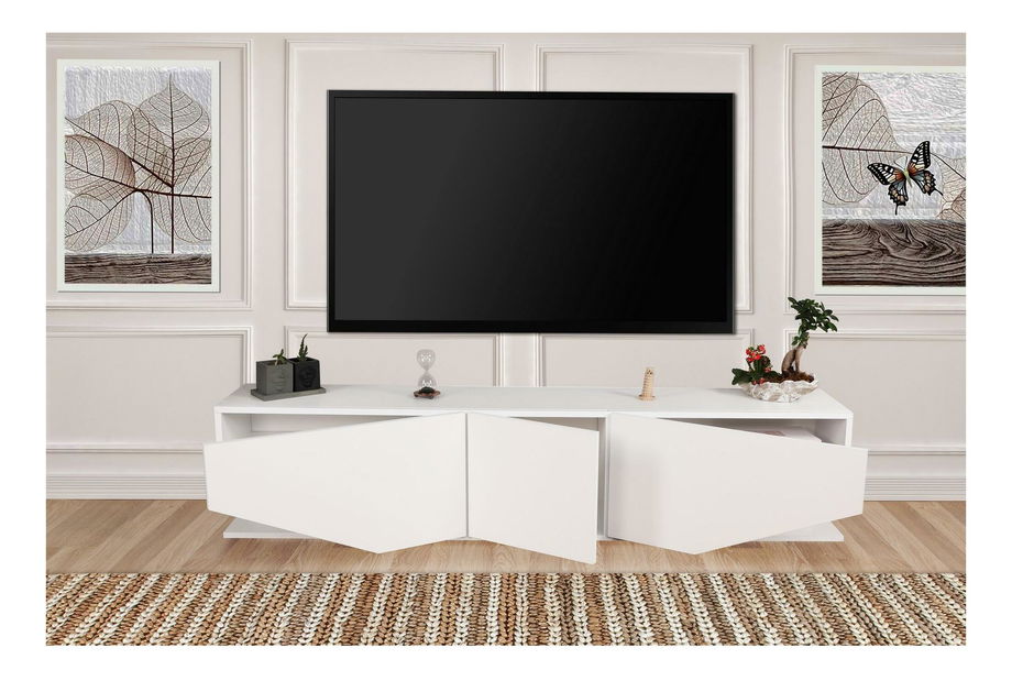 TV stolek/skříňka Ivonne 2 (bílá)