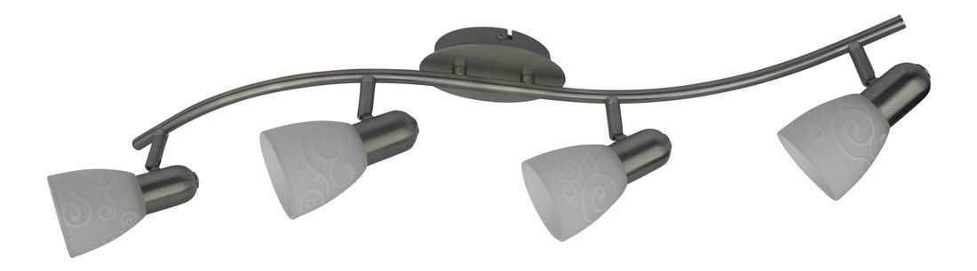 Bodové svítidlo Harmony Lux 6638 (saténová chromová + bílý vzor)