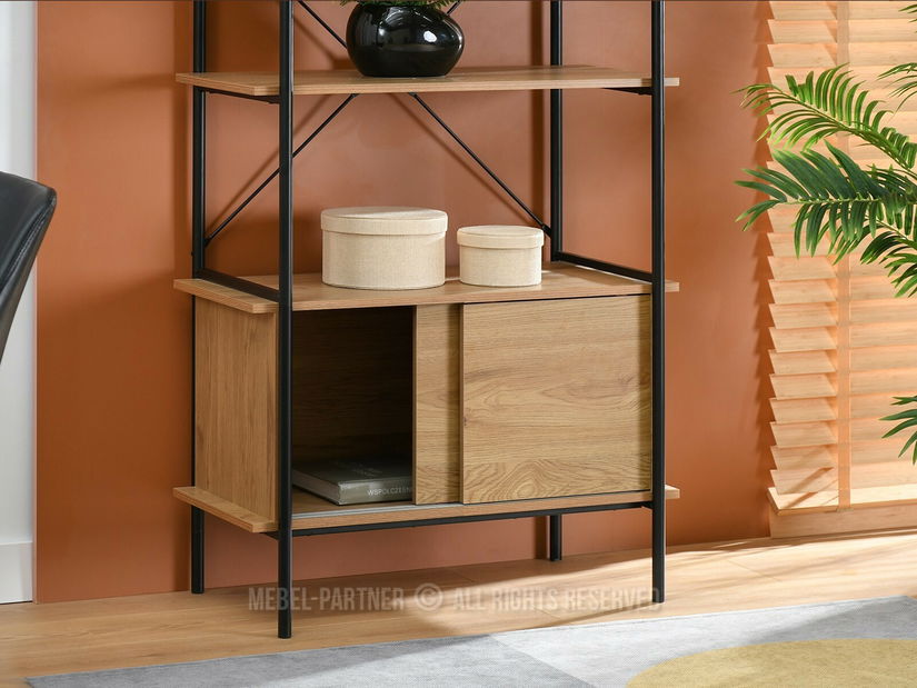 Regál Almasa A3 (dub + černá)