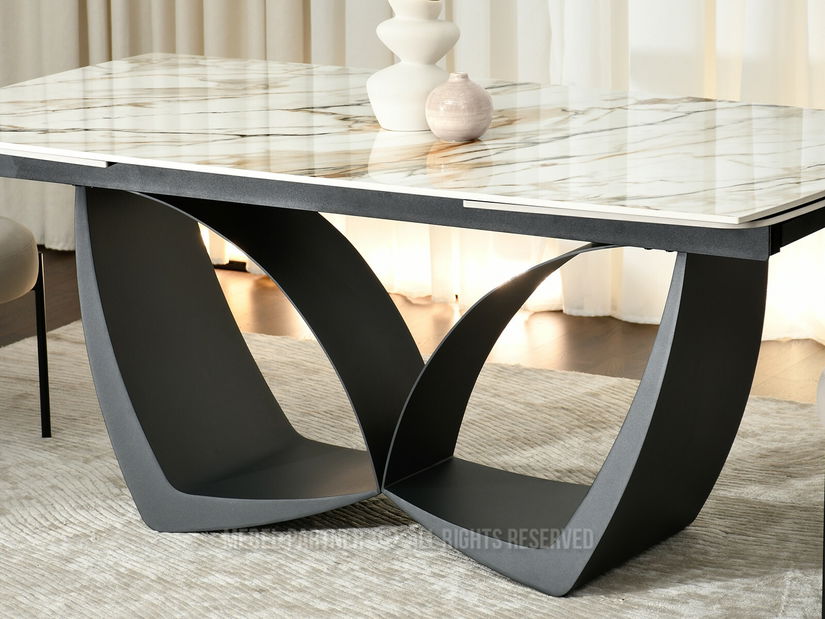Jídelní stůl Carteles (mramor + černá)