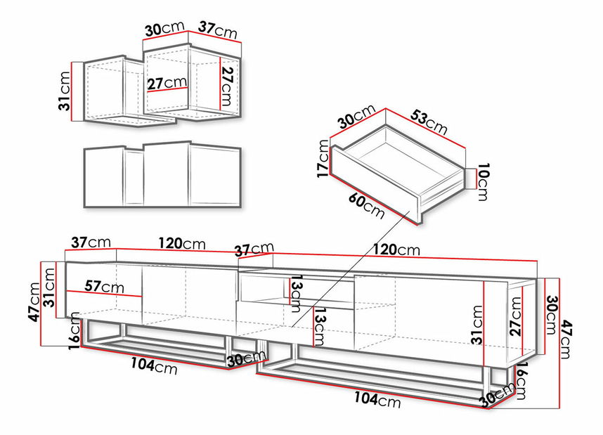 Nábytek do obývacího pokoje Corliss V (dub artisan)