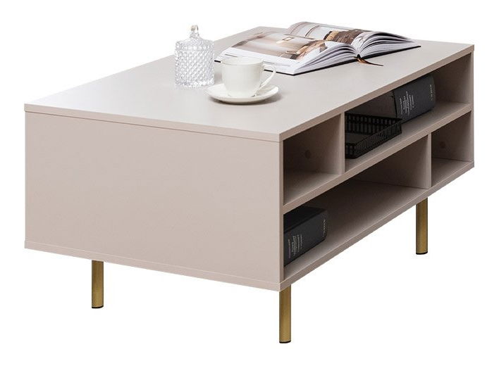 Konferenční stolek Newelon NW03 (kašmír + zlatá)