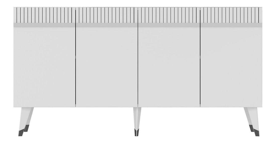 Skříňka Mekebu 2 (bílá + stříbrná)