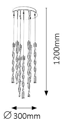 Závěsné svítidlo Raina 5766 (chromová)