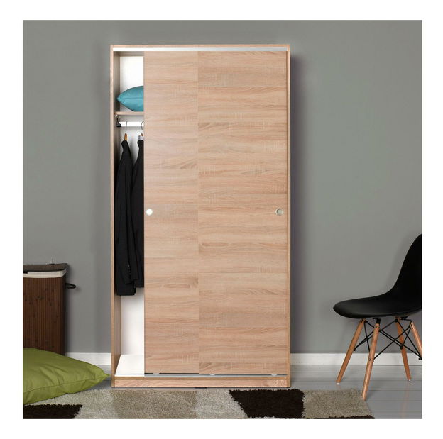 Šatní skříň s posuvnými dveřmi Seworella 2 (dub sonoma)