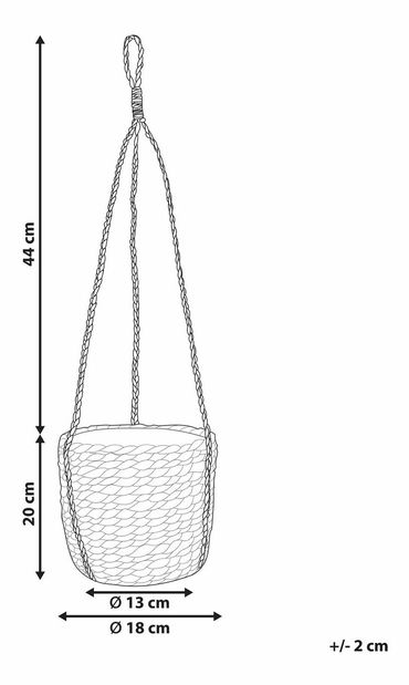 Závěsný květináč Rufie (béžová)
