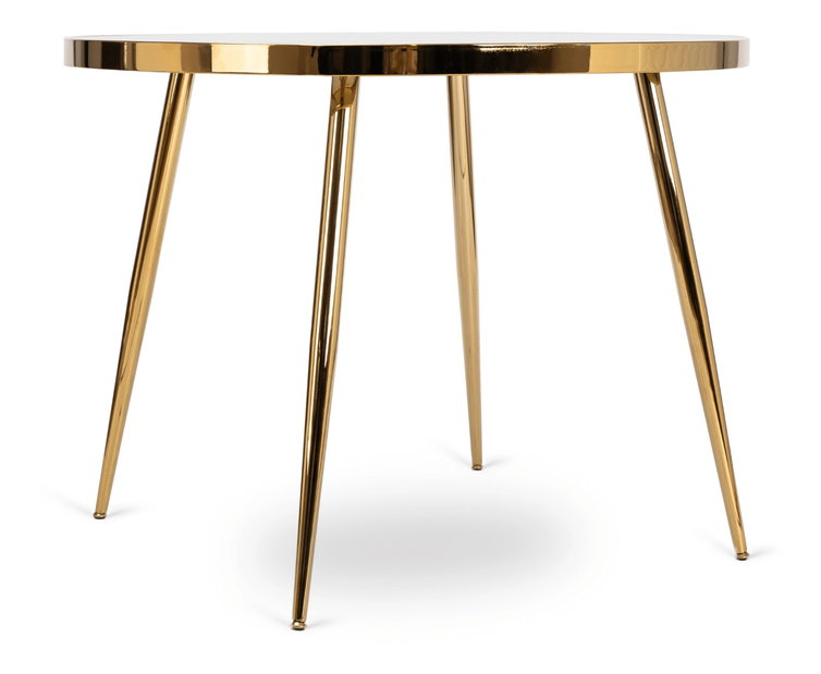 Jídelní stůl Tripulacion (mramor šedý + zlatá) (pro 4 osoby)