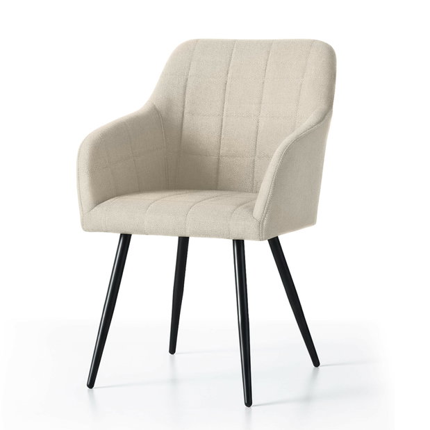 Set 6 ks jídelních židlí Luxembourg (béžová + černá)