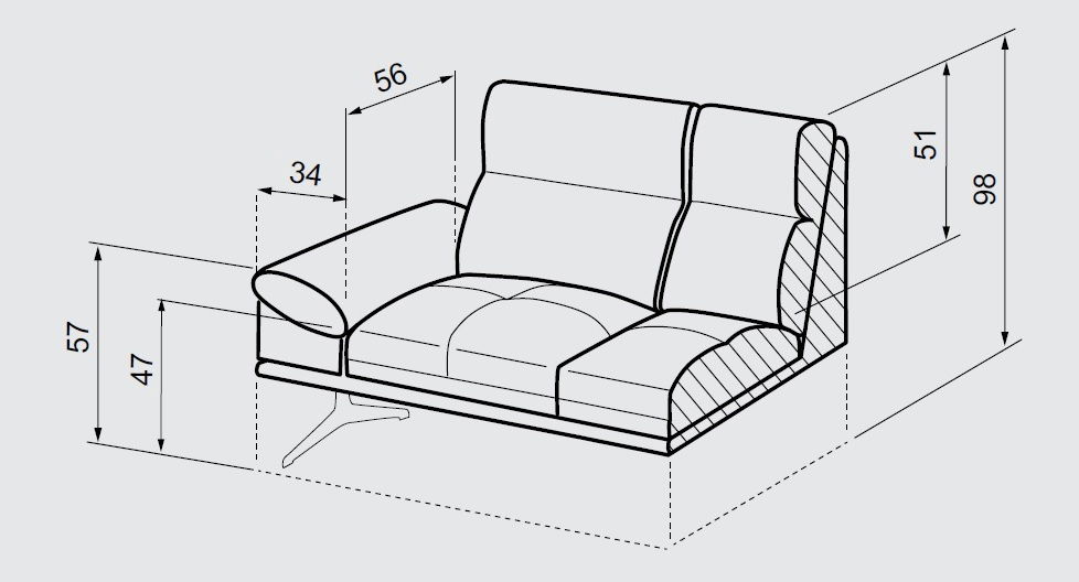 Rohová sedačka Gaylene (tmavě růžová) (P)