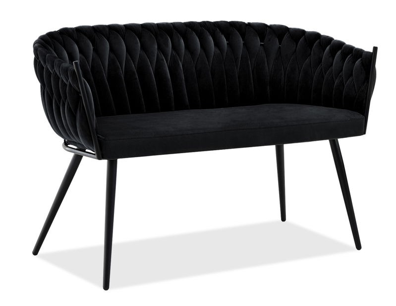 Pohovka dvousedačka Radio (černá)