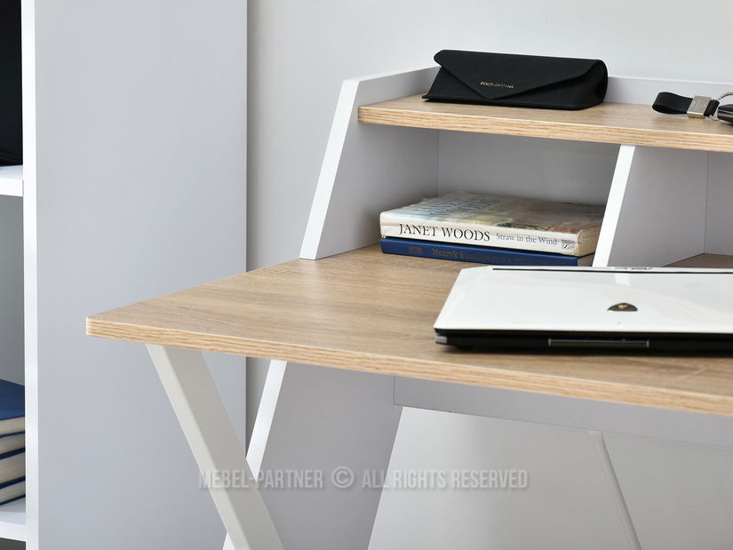 PC stolek Aspart (dub + bílá)