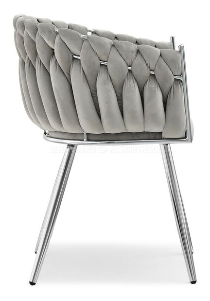 Jídelní židle Radio (šedá + stříbrná)