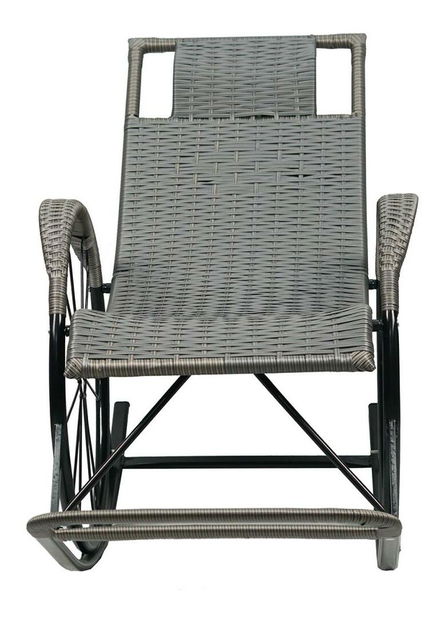 Houpací křeslo Rokefeler (ratan + šedá)