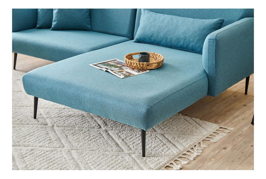 Rohová sedačka Revosatta (P) (tyrkysová + černá)