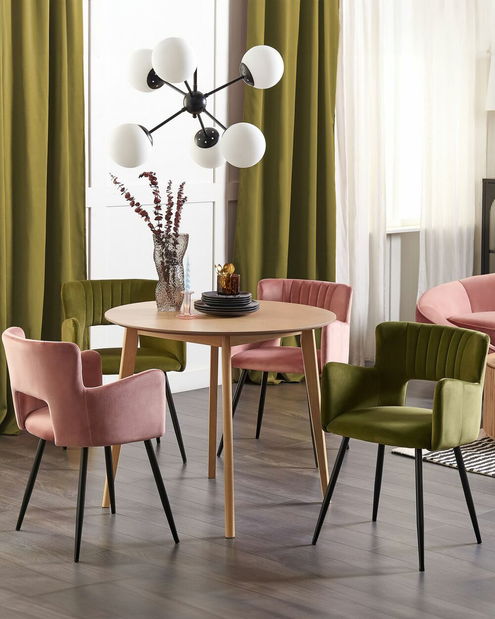  Set 2 ks jídelních židlí Shelba (olivově zelená)