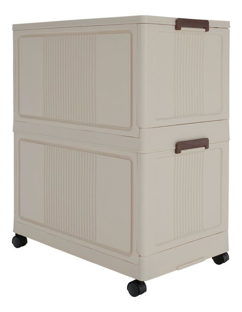 Skříňka Pillia 1 (bílá + hnědá)