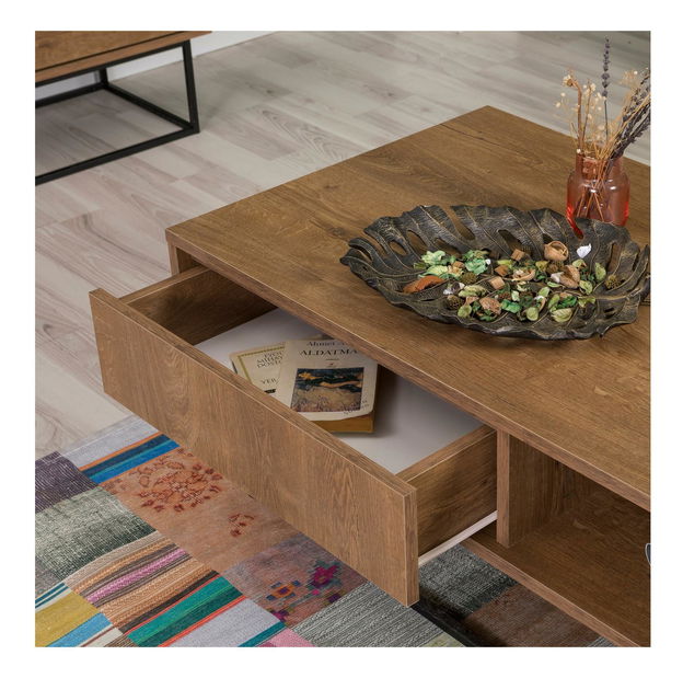 Sada nábytku do obývacího pokoje Laxi 16 (ořech + černá)