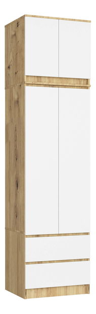 Nástavec skříně Desairado (dub artisan + bílá)