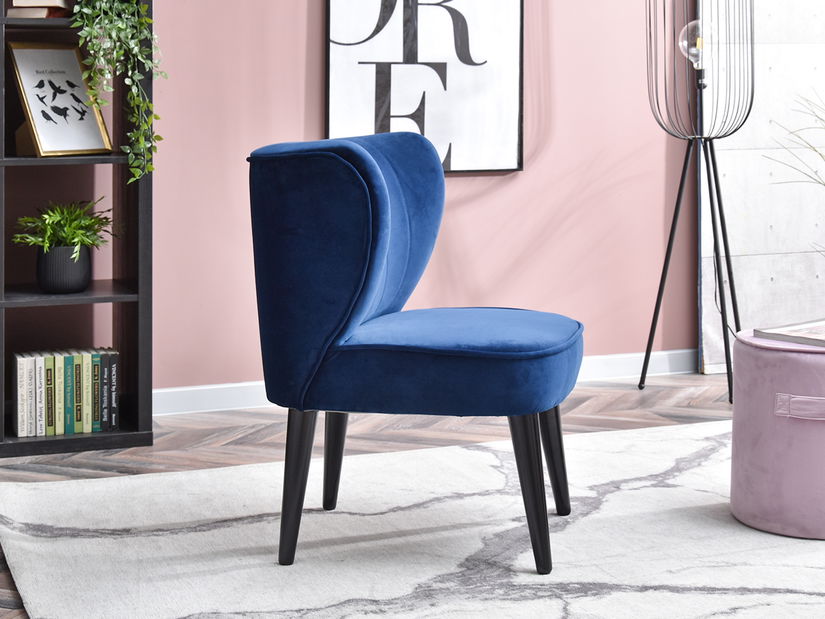 Relaxační křeslo Arginteno (tmavě modrá + černá)