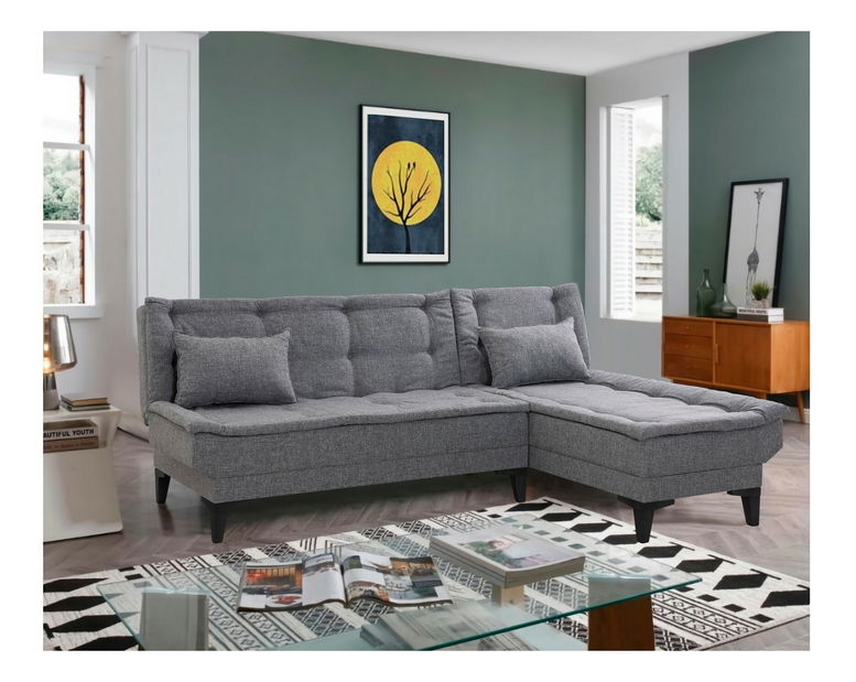 Rohová sedačka Santic (tmavě šedá)