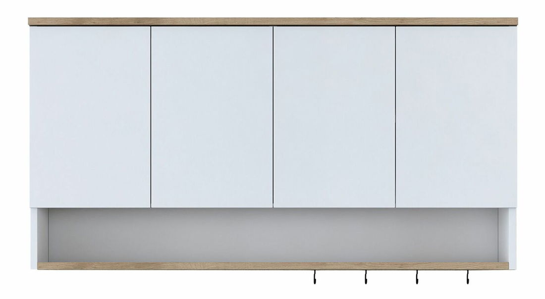 Kuchyňská horní skříňka Jeano (ořech + bílá)