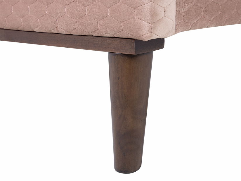 Manželská postel 140 cm BARON (s roštem) (růžová)