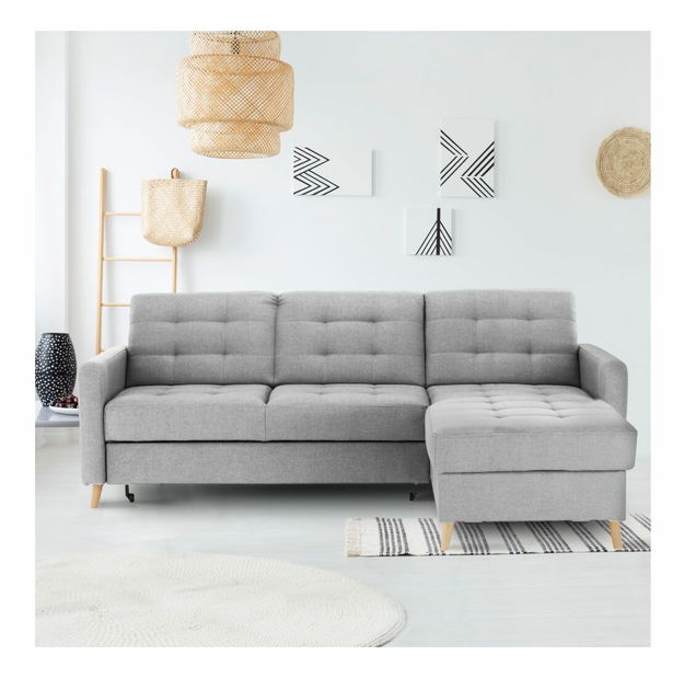 Rohová sedačka VISBY (světle šedá)