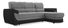 Rohová sedacia súprava Trento (šedá + tmavě šedá) (P)