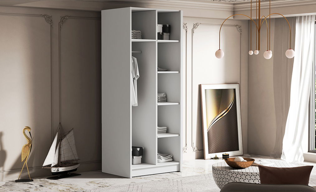 Šatníková skříň Bosta (bílá)