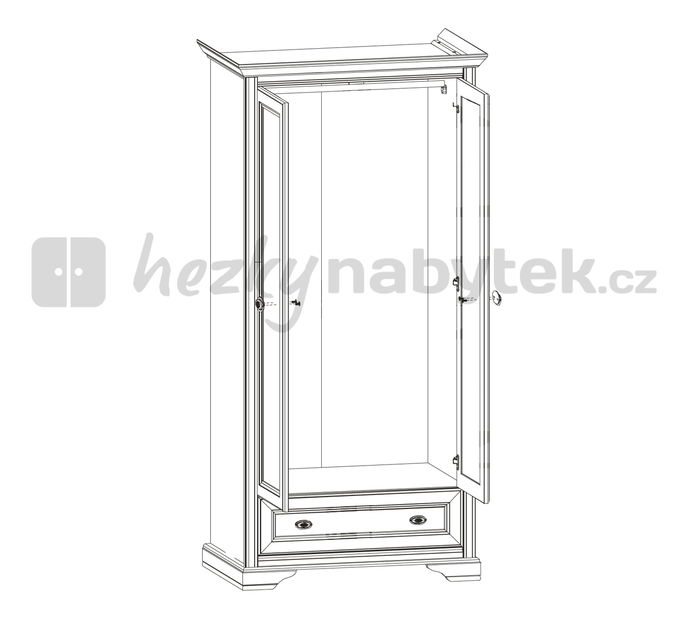 Šatní skříň BRW ONTARIO SZF 2D1S