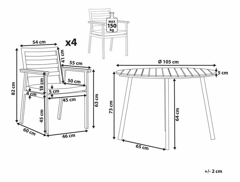 Zahradní sestava Cork (bílá)