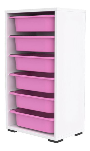 Organizér na hračky Dremonka 3 (bílá + růžová)