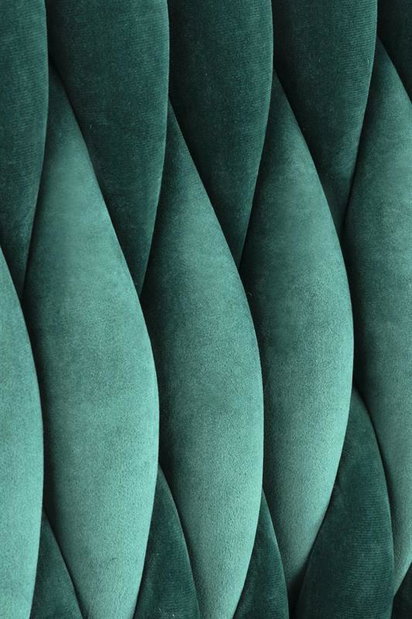 Jídelní židle Kimiko (tmavozelená + zlatá)