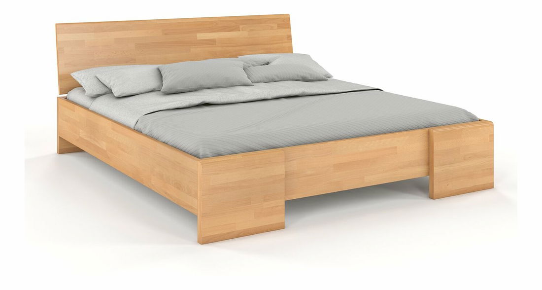 Manželská postel 180 cm Naturlig Blomst High BC (buk) (s roštem)